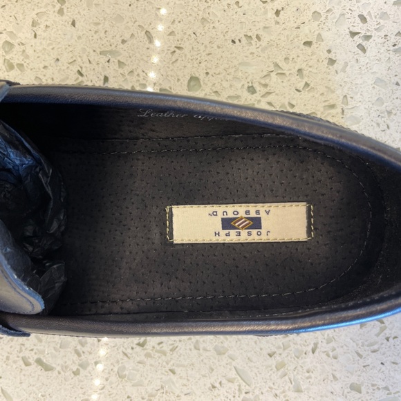 Joseph Abboud Mens Clarence Classic Penny Loafer Black Leather Shoes sz 11.5 NEW